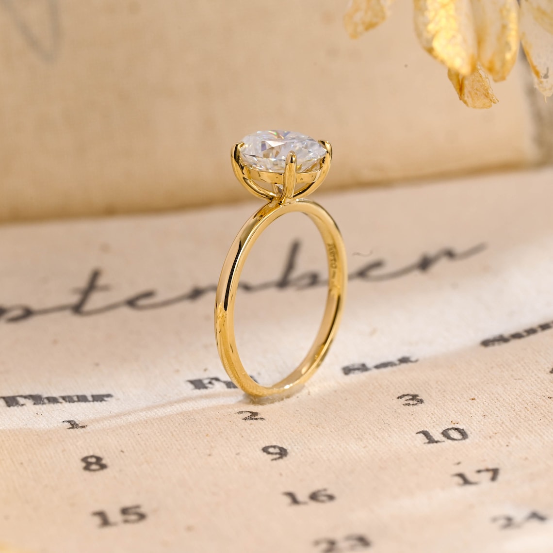 Stunning 2.0 CT Oval Moissanite Engagement Ring with Solitaire Design 5