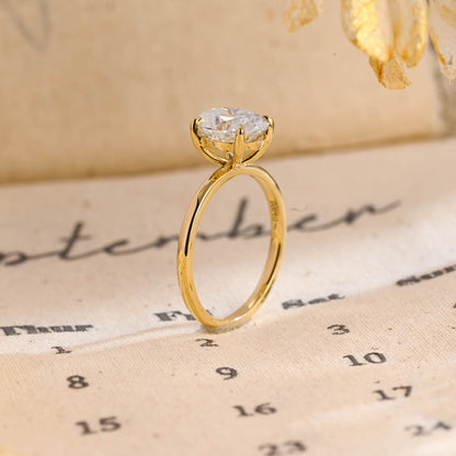 Stunning 2.0 CT Oval Moissanite Engagement Ring with Solitaire Design 5