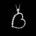 Round Cut Cubic Zirconia in 925 Sterling Silver Necklace 7