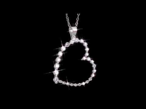 Round Cut Cubic Zirconia in 925 Sterling Silver Necklace 11