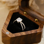 Stunning 2.0 CT Round Moissanite Engagement Ring with Split Shank & Pave Design 6