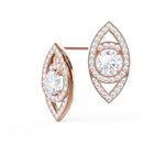 1.50 TCW Round Cut Moissanite Evil Eye Stud Earrings in Gold 3
