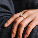 Stunning 1.0 - 2.0 CT Emerald Moissanite Engagement Ring With Cluster Design 4