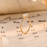 Stunning 0.8 CT Pear Moissanite Engagement Ring With East-West Solitaire Design 5