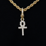 2 CT Round Moissanite Cross Clip Style Silver Pendant for Him 1