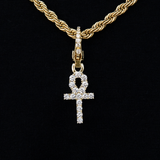 2 CT Round Moissanite Cross Clip Style Silver Pendant for Him 1