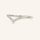 Stunning 0.1 TCW Round Moissanite Stones Dainty Wedding Bands 3