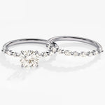 1.50 CT Round Cut Moissanite Bridal Ring Set with Marquise & Round Wedding Bands 3