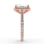 Stunning 2.45 CT Radiant Moissanite Engagement Ring with Halo & Pave Design 10