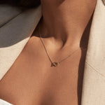 Round Cut Cubic Zirconia in 925 Sterling Silver Necklace 3