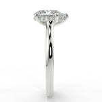 Stunning 1.31 CT Pear Moissanite Engagement Ring with Hidden Halo Design 7