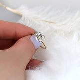 Stunning 2.0 CT Round Moissanite Engagement Ring with Solitaire Design 5
