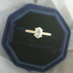 Stunning 1 CT Oval Moissanite Engagement Ring With Pave Design 5