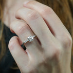 Stunning 1.0- 2.0 CT Oval Moissanite Engagement Ring with Pave Design 6