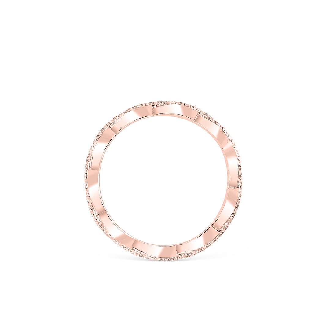 Stunning 0.4 TCW Round Moissanite Stone With Full Eternity Wedding Band 3