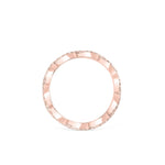 Stunning 0.4 TCW Round Moissanite Stone With Full Eternity Wedding Band 3