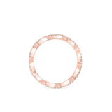 Stunning 0.4 TCW Round Moissanite Stone With Full Eternity Wedding Band 3