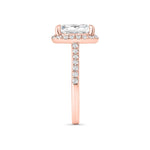 Stunning 3.5 CT Radiant Moissanite Engagement Ring Pave and Halo Design 2