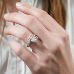 Stunning 1.0- 2.0 CT Round Moissanite Engagement Ring with Pave Design 6