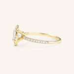 Stunning 1 CT Oval Moissanite Engagement Ring With Halo & Pave Design 3