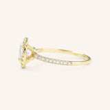 Stunning 1 CT Oval Moissanite Engagement Ring With Halo & Pave Design 3