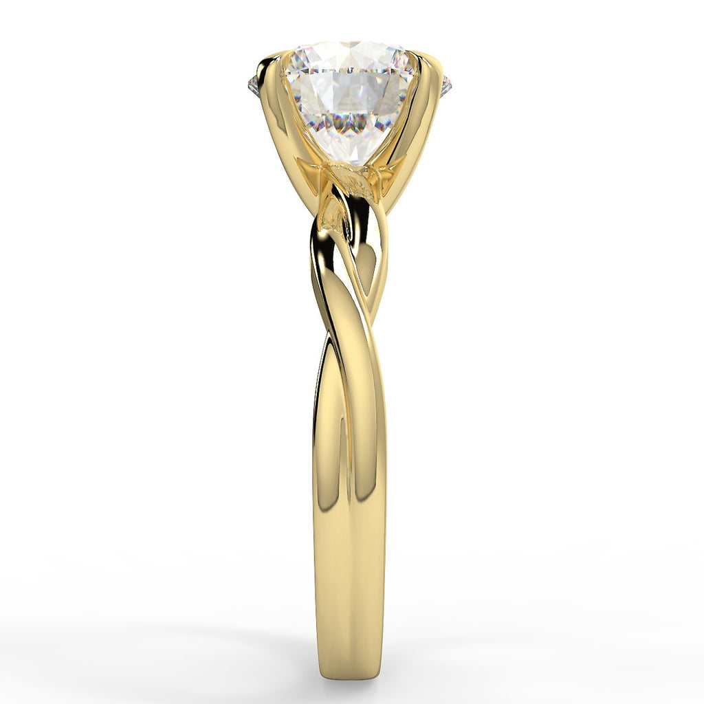 Stunning 2.0 CT Round Moissanite Engagement Ring with Solitaire Design 3
