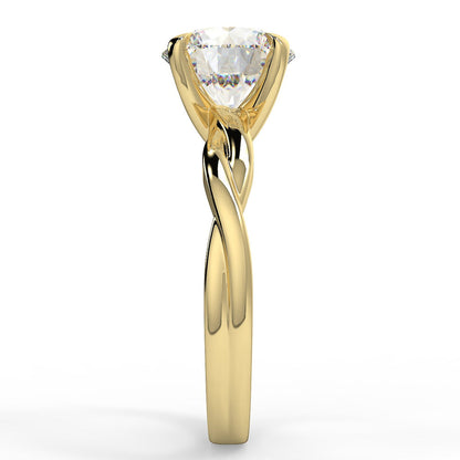 Stunning 2.0 CT Round Moissanite Engagement Ring with Solitaire Design 3