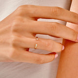 Stunning 0.06 CT Round Moissanite Stones Open Wedding Bands 7