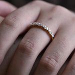 Stunning 0.3 TCW Round, Marquise & Emerald Moissanite Stones Half Eternity Wedding Band 6