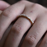 Stunning 0.3 TCW Round, Marquise & Emerald Moissanite Stones Half Eternity Wedding Band 6
