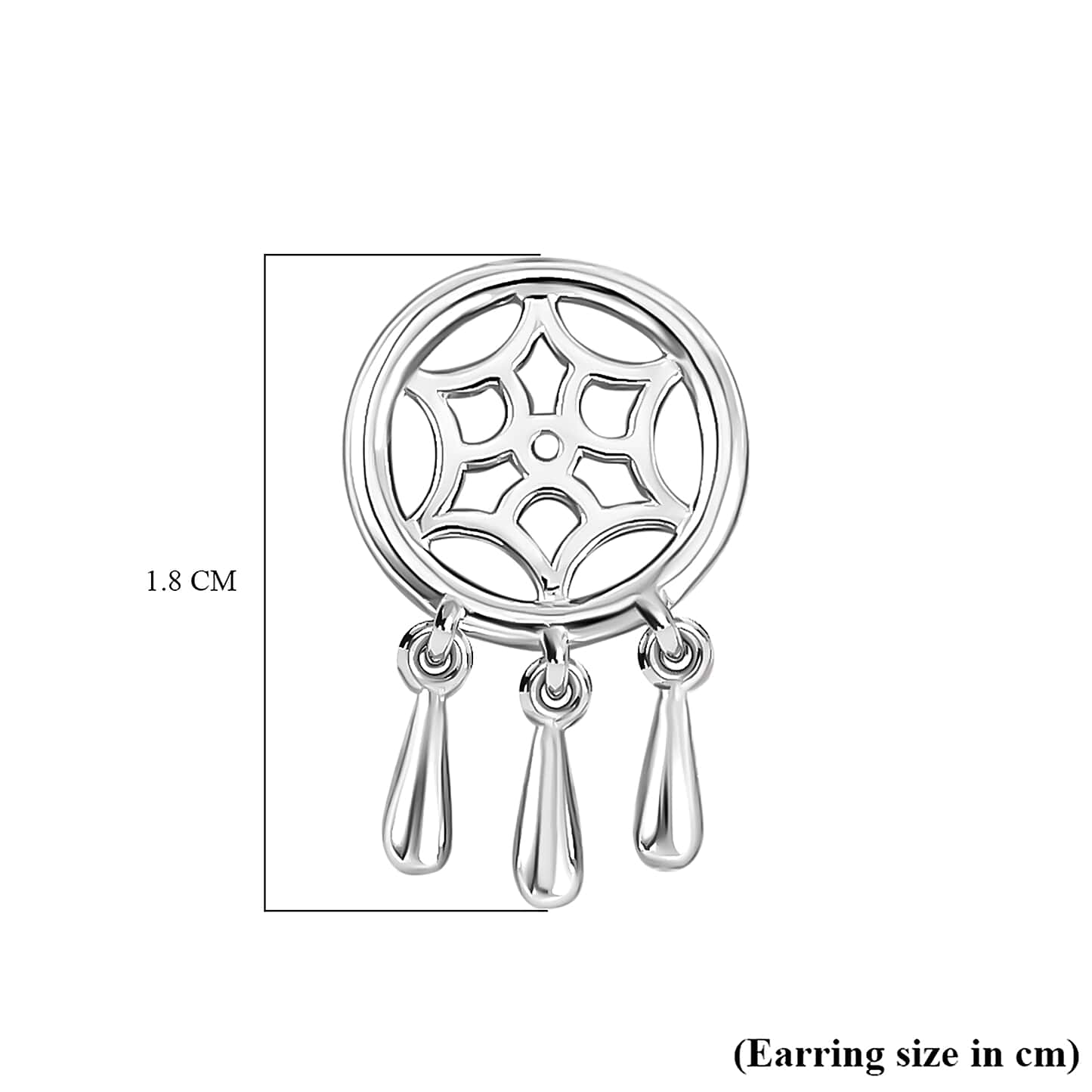 Round Cut Cubic Zirconia in 925 Sterling Silver Earrings 5