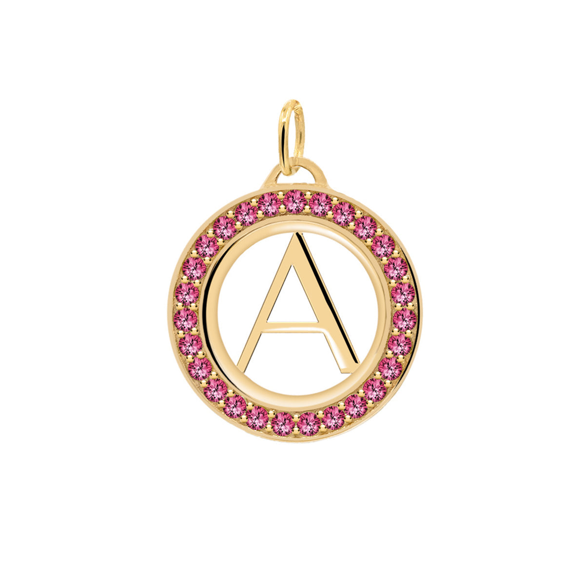 1.155 TCW Round Garnet Lab Made Diamond- July Birthstone Pendant 1