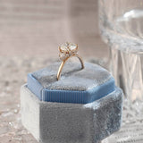 Stunning 3.0 CT Round Moissanite Engagement Ring with Cluster Design 8