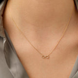 Round Cut Cubic Zirconia in 925 Sterling Silver Necklace 4