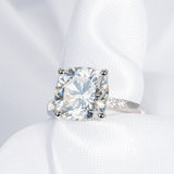 Stunning 4.50 CT Cushion Cut Moissanite Engagement Ring with Pave Design 3