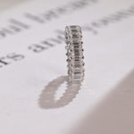 Stunning 0.5 TCW Emerald Moissanite Stones Full Eternity Wedding Band 10