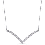 Round Cut Cubic Zirconia in 925 Sterling Silver Necklace 8