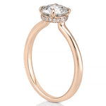 Stunning 1.0- 2.0 CT Round Moissanite Engagement Ring with Hidden Halo Design 6