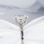 Stunning 5.0 CT Oval Shape Moissanite Engagement Ring with Solitaire Design 8
