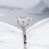 Stunning 5.0 CT Oval Shape Moissanite Engagement Ring with Solitaire Design 8