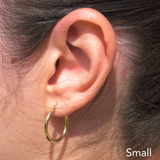 Classic Polished Hoop Earrings in Gold 6