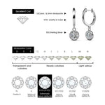 Round Cut Cubic Zirconia in 925 Sterling Silver Earrings 9