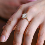 Stunning 0.5 - 1.5 CT Round Moissanite Engagement Ring With Halo Design 6