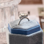 Stunning 3.0 CT Emerald Moissanite Engagement Ring with 3 Stones Design 7