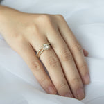 Stunning 1.0 CT Round Moissanite Engagement Ring with Halo Design 12