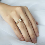 Stunning 1.0 CT Round Moissanite Engagement Ring with Halo Design 12