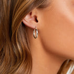 Round Cut Cubic Zirconia in 925 Sterling Silver Earrings 2