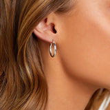 Round Cut Cubic Zirconia in 925 Sterling Silver Earrings 2