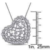 Round Cut Cubic Zirconia in 925 Sterling Silver Necklace 6