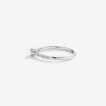 Stunning 0.25 CT Round Moissanite Engagement Ring in Pave Design 4